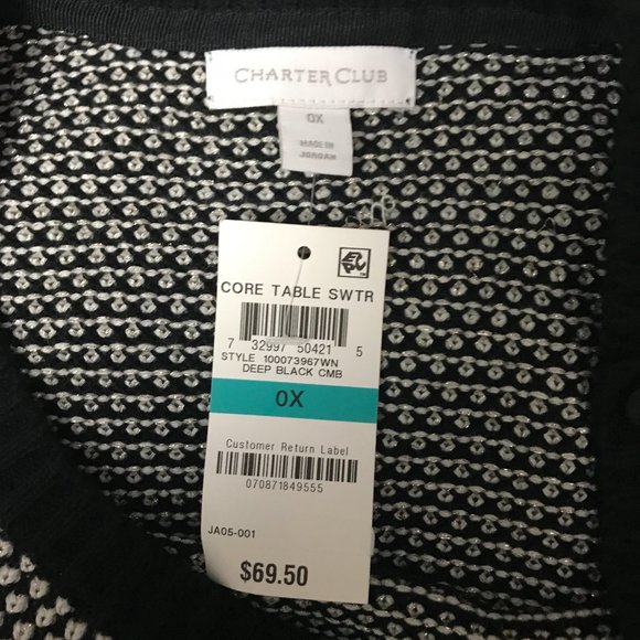 Charter Club Core Table Knit Sweater 0X - Picture 8 of 8